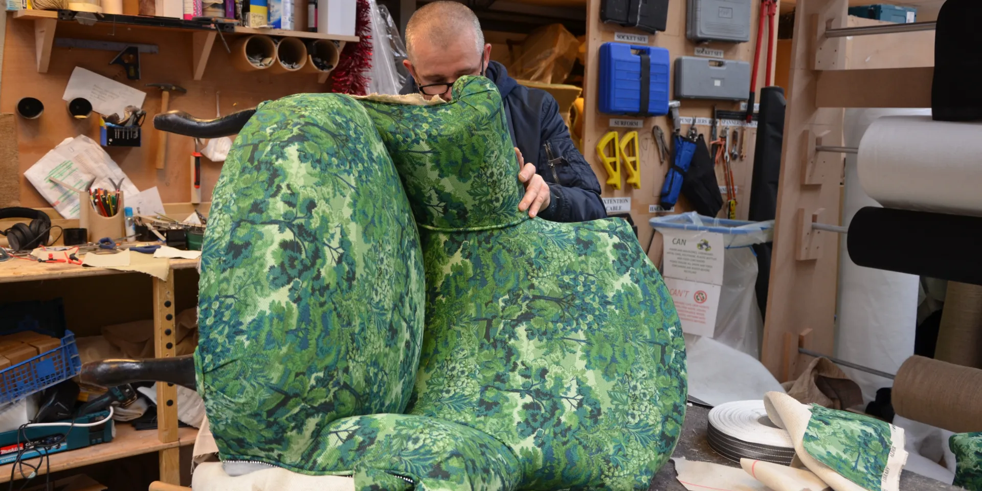 Reupholstery for modern or traditional furniture transformed to as good Asnew