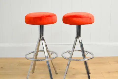 Orange barstools