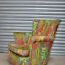 Reupholstered Fluted Back Chair