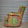 Reupholstered Fluted Back Chair
