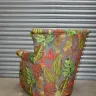 Reupholstered Fluted Back Chair