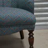 Buttoned back chair recovered