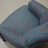 Buttoned back chair recovered