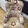Buttoned back chair recovered