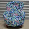 Iron backed chair - stripped & recovered