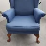 Wing Chair Recovered - Contrasting Fabric