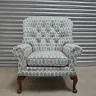 Buttoned Back Chair Recovered