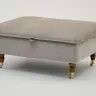 Footstool with castors