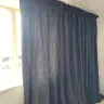 Pair of Linen Cottage Headed Curtains – lined only.