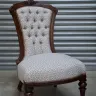 Wooden Buttoned Back