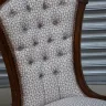 Wooden Buttoned Back