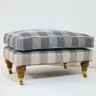 Cushion Topped Footstool in a Colefax and Fowler Check Fabric