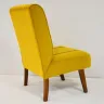 Small Chair Reupholstered in a J Brown Fabrics Yellow Velvet