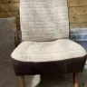 Small Chair Reupholstered in a J Brown Fabrics Yellow Velvet