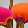 Heirloom Dining Chairs, covered in Designers Guild Velvet