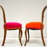 Heirloom Dining Chairs, covered in Designers Guild Velvet