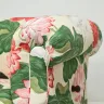 Antique Drop Arm Sofa Reupholstered in a Sanderson fabric