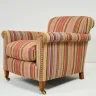 Armchair Reupholstered in a Mulberry Home Jute and Cotton Woven Fabric