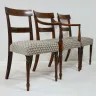 Wooden Dining Chairs Reupholstered in a Colefax & Fowler Fabric
