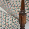 Wooden Dining Chairs Reupholstered in a Colefax & Fowler Fabric