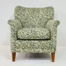 Reupholstered Armchair in a Morris & Co. Fabric