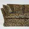 Handcrafted Hampden Sofa in a Leopard Print Velvet