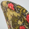 Button Back Chair Reupholstered in a Morris & Co. Fabric