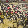 Button Back Chair Reupholstered in a Morris & Co. Fabric
