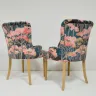 Dining Chairs Reupholstered in a Colourful Printed Velvet