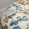 An elegant chesterfield recovered in a gorgeous printed linen
