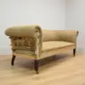An elegant chesterfield recovered in a gorgeous printed linen