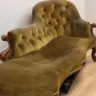 Chaise lounge reupholstered using traditional techniques and materials