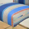 Barstools Reupholstered in a Striped Fabric
