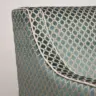 Bespoke Radley Chair Upholstered in a Patterned Teal Fabric With Piping