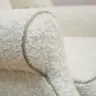 Reupholstered White Boucle Wingback Armchair