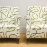 Twin Armchairs Reupholstered in Kit Kempt GP&JBaker Fabric