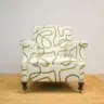 Twin Armchairs Reupholstered in Kit Kempt GP&JBaker Fabric