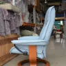 Leather Recliner with Footstool