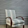 1940's Curved Wooden Arm Chair