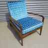 Retro Cut Velvet Chair