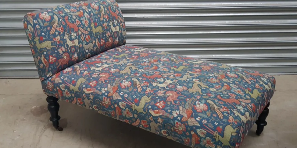 Chaise, Completely Reupholstered