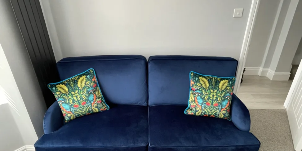 Bespoke Handmade Sofa & Footstool Adams & Moore