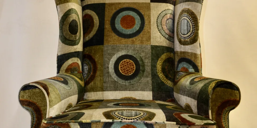 Reupholstered Wing Chair