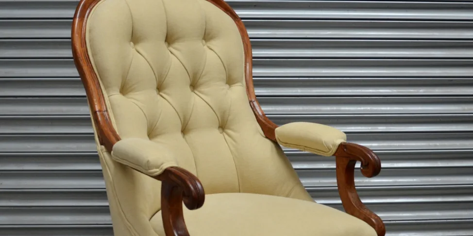 Buttoned Back Chair – Recovered
