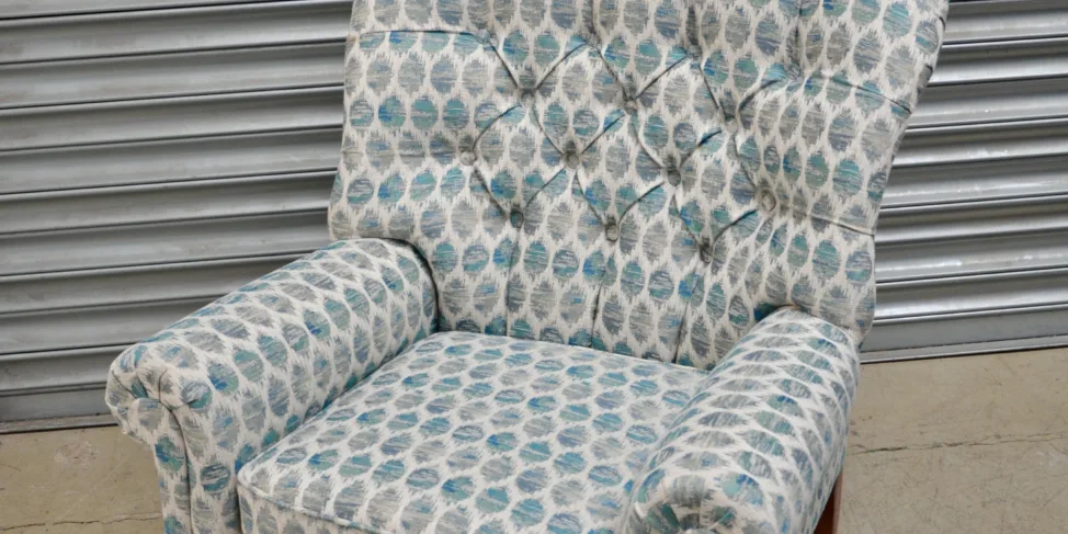 Buttoned Back Chair Recovered