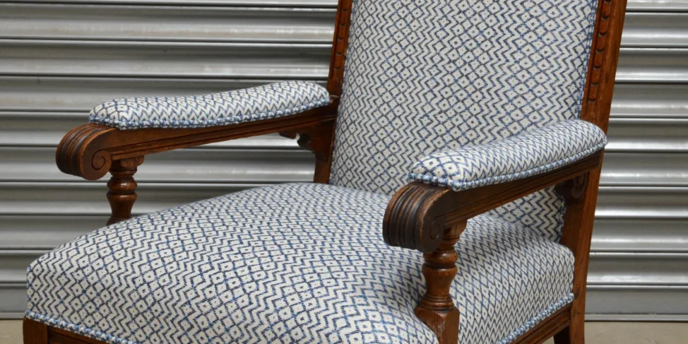 Wooden Show frame Chair - Recovered