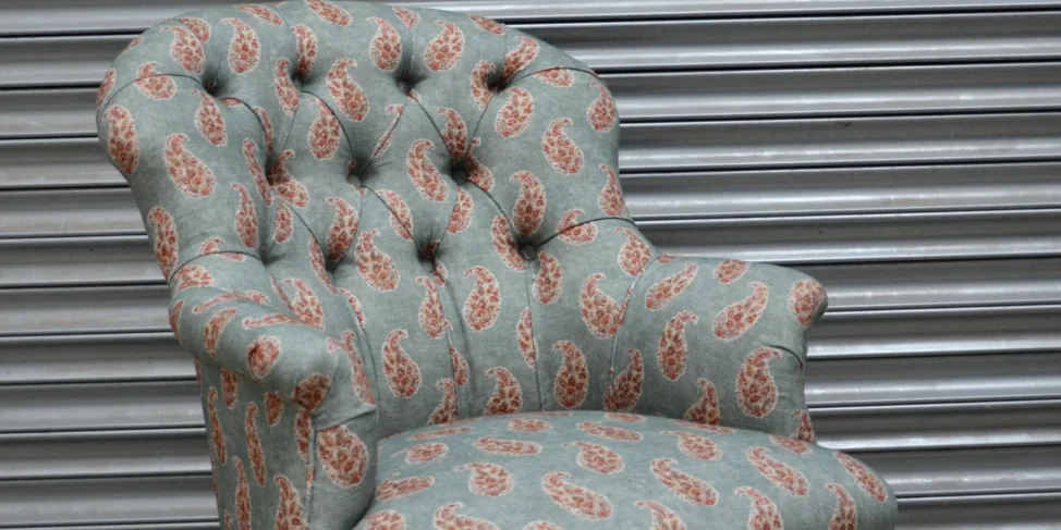 Buttoned Back Chair – Recovered