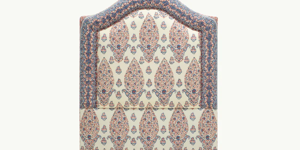 Headboard Reupholstered in Floral Pattern