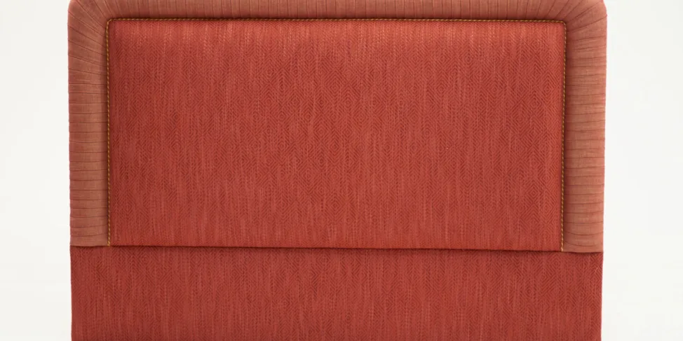 Bespoke Headboard in Red Fabric