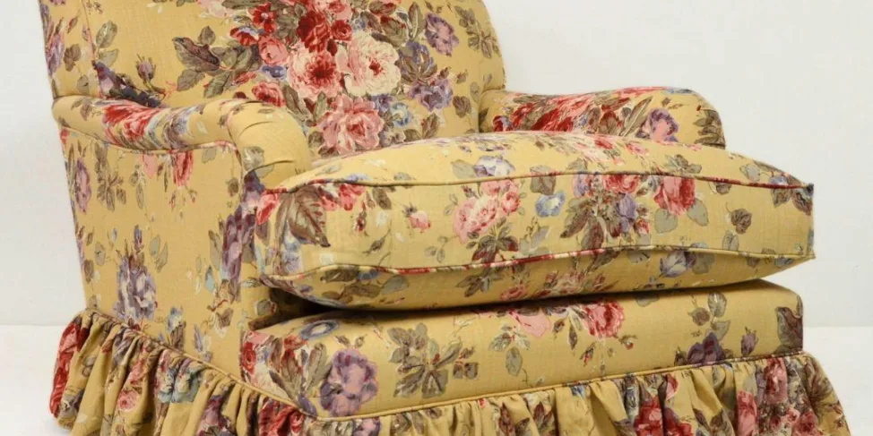 Howard Style Armchair with Gathered Skirt